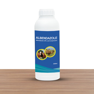 محلول خوراکی دامپزشکی داروی آلبندازول 2.5% سوسپانسیون خوراکی برای گاو بز