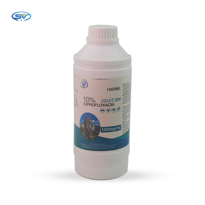 دامپزشکی 10% 20% آنتی بیوتیک Ciprofloxacln HCl محلول خوراکی پزشکی USP BP CP استاندارد